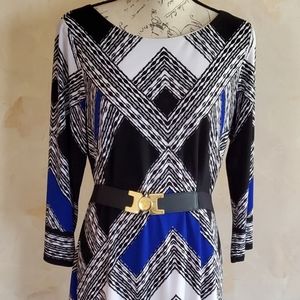 Vince Camuto Women's Dress Black Blue Size 14